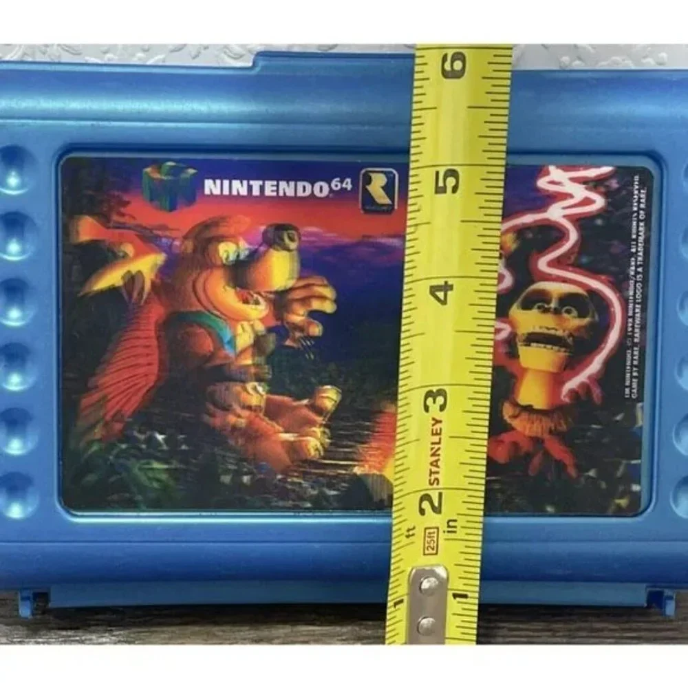 1998 Banjo-Kazooie 64 NINTENDO PENCIL CASE NEWELL RARE 3D HOLOGRAM RAREWARE Blue